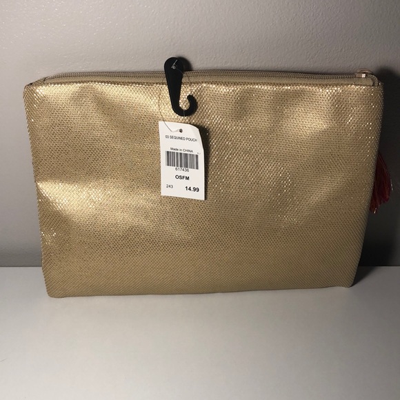 Sequined Patterned Pouch - Picture 3 of 6